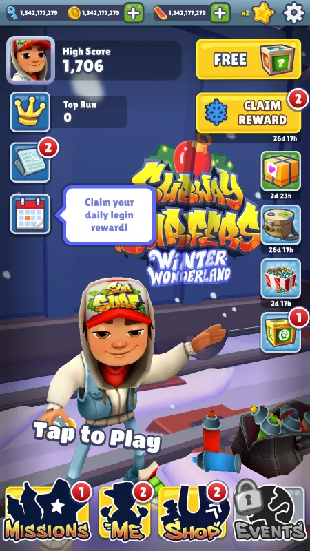 地铁跑酷无限金币无限钻石版截图3